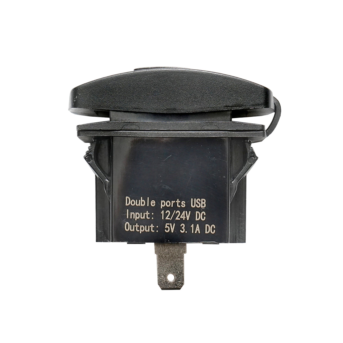 Universal charger 12/24V with two USB ports, output voltage 5V/3.1A DC (dashboard panel installation; grille, etc.) fast charging