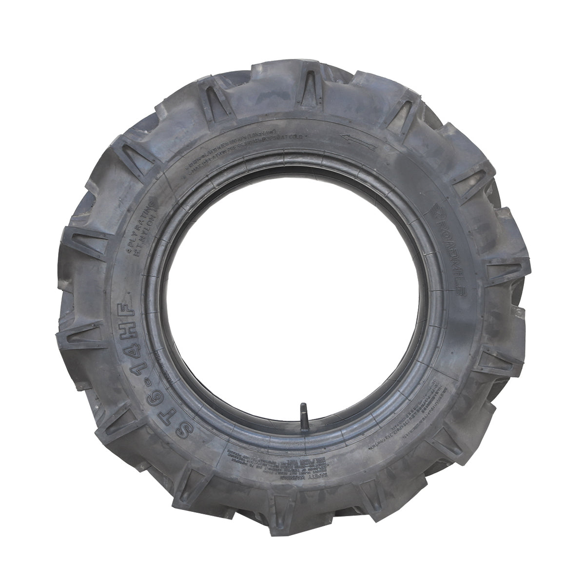 Agricultural tire 6/14 high tread 4PR with inner tube