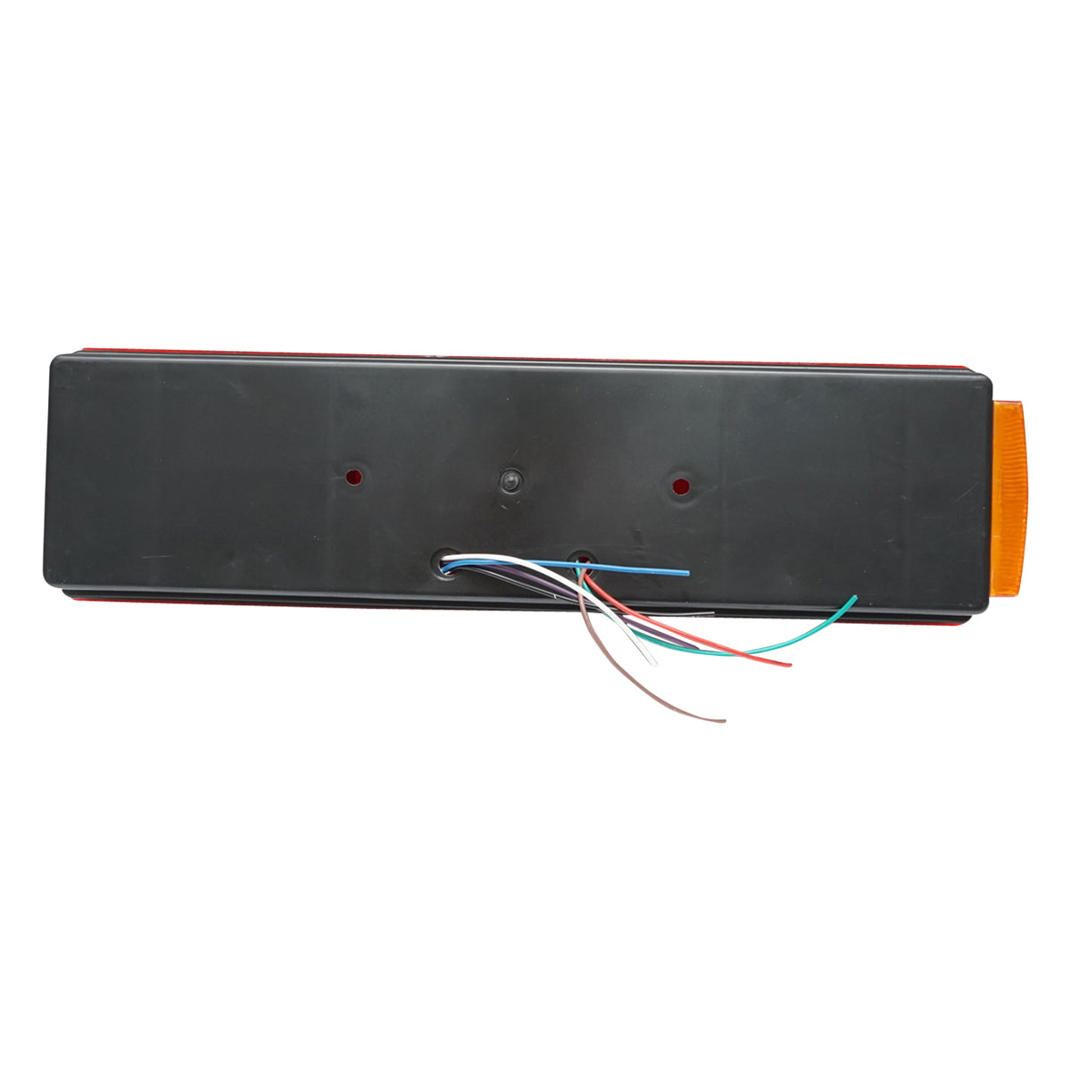 Left rear lamp with 7 functions and striped diffuser 480x113x90mm for DAF, MB ATEGO