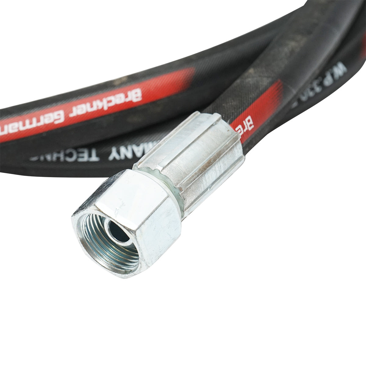 Pressure hose 2SN DN10 certified with fittings M20x1.5 90 degrees, M20x1.5 straight L=2700mm