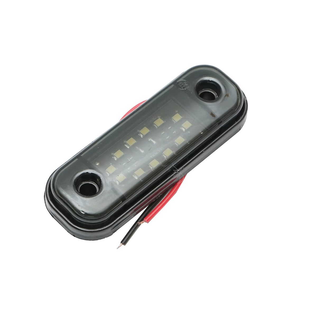 Slim LED side marker lamp 12-24V, smoke white 89x32mm Breckner Germany
