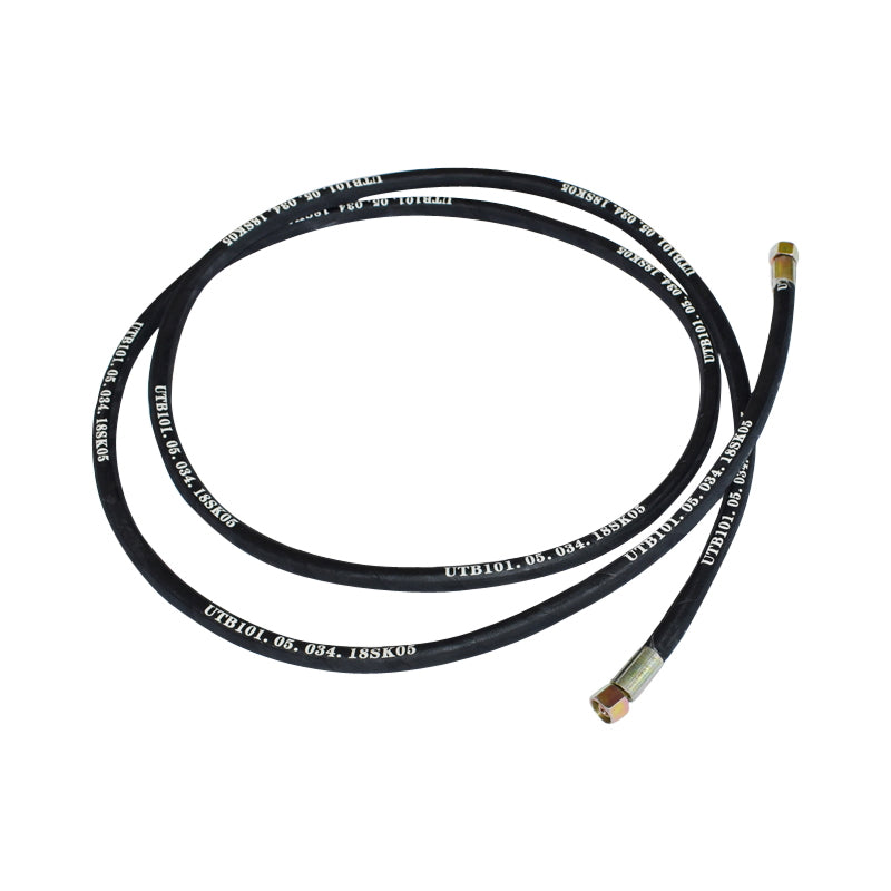 Pressure hose 2SN DN10 certified with hydraulically fixed ends L = 3400 mm (Reduction M20X20)
