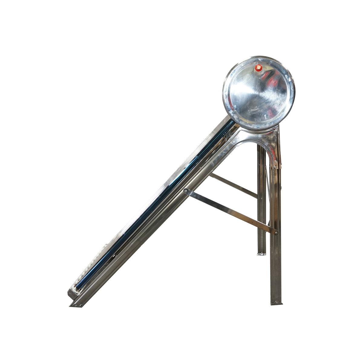 Non-pressurized stainless steel solar panel with 12 tubes for hot water, 120L boiler Breckner Germany