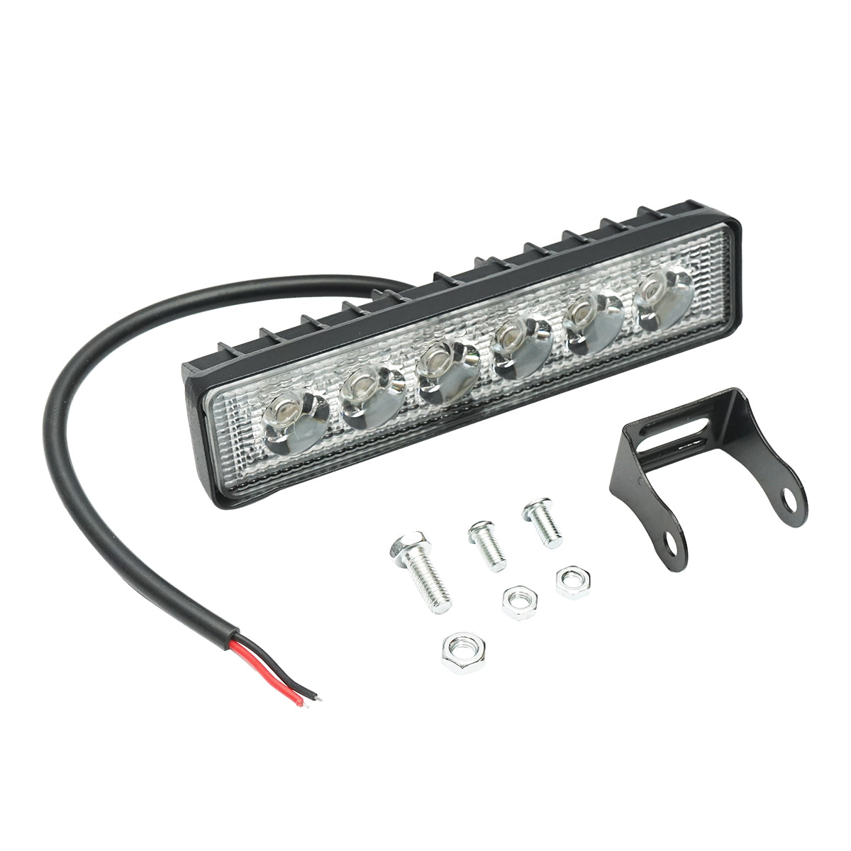 Bar-type lamp with 6 LEDs 10-60V 18W radiation angle 60 degrees flood type 160x43x42mm