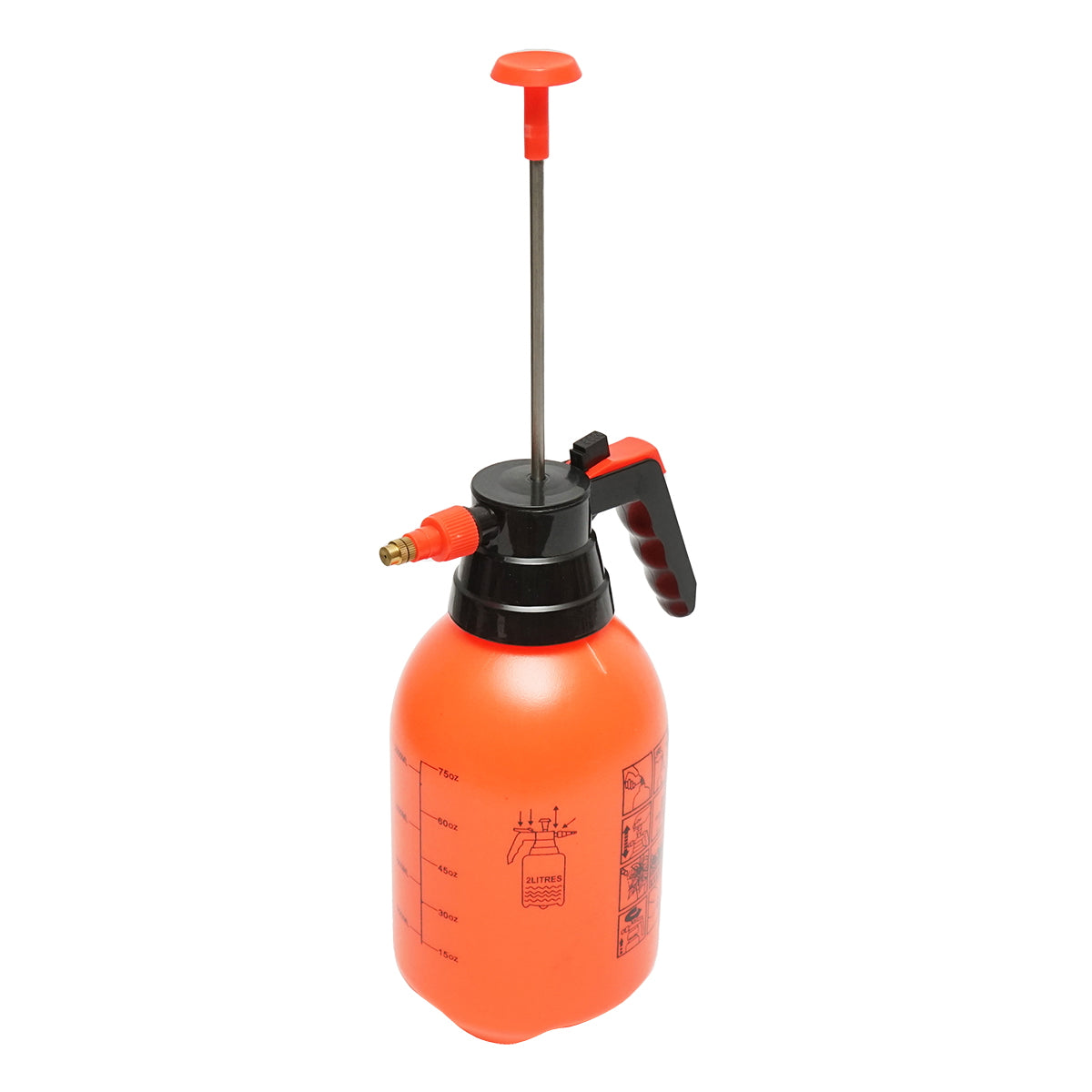 Manual spraying pump, 2L red sprayer Breckner Germany vermorel