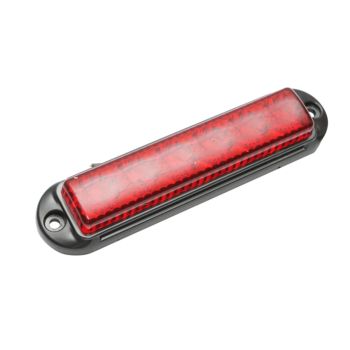 Side marker LED lamp 12-24V, red 155x37mm, black frame Breckner Germany
