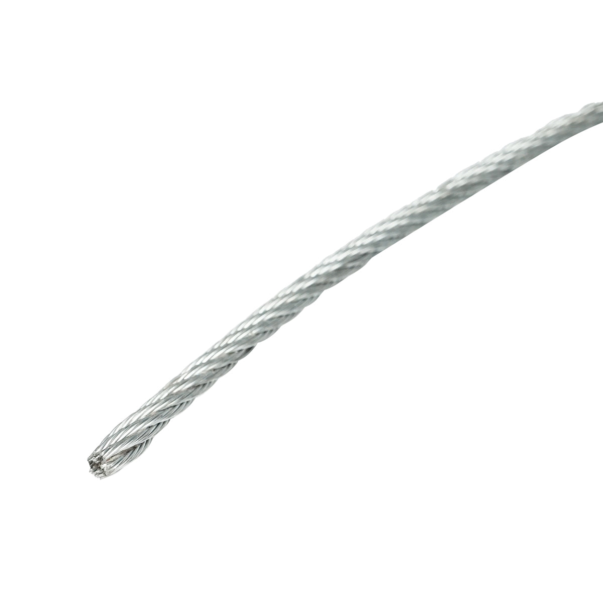 Galvanized steel cable with a diameter of 4mm, 6x7 strands, maximum load 940Kg, weight 8.4Kg, 150m/roll