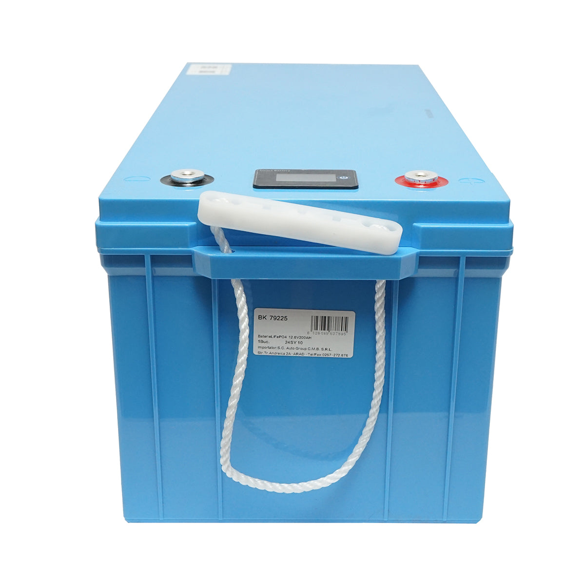 Li-ion LifePo4 Battery 12.8V, 200Ah with BMS, Bluetooth, LCD display and temperature protection, IP65 Breckner Germany