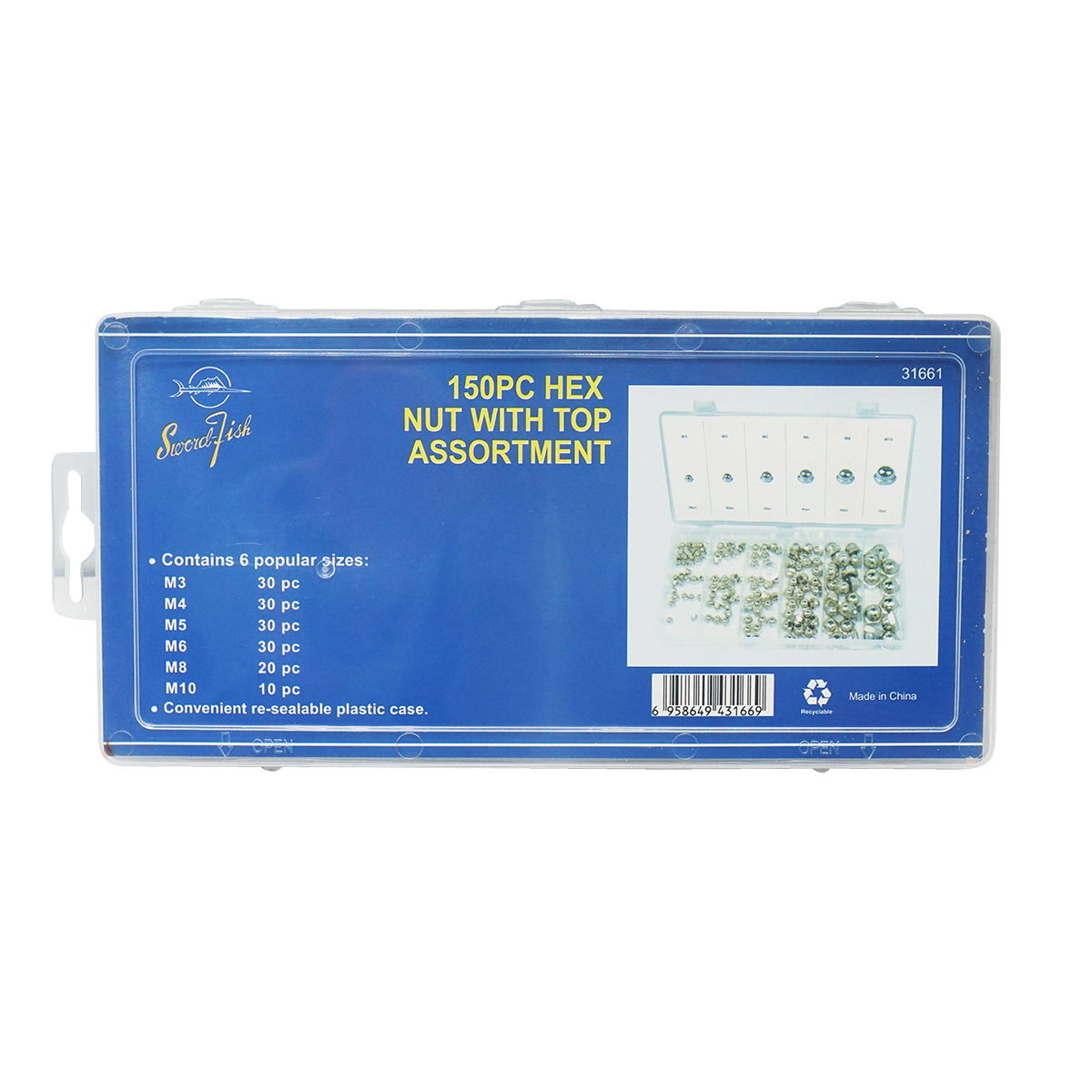 150-piece set of hexagon recessed nuts Breckner Germany