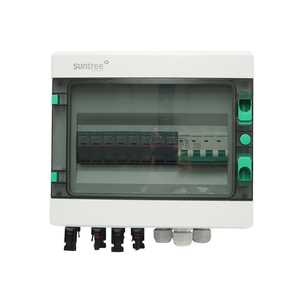 12-module fuse board, equipped for three-phase systems of 10-20KW