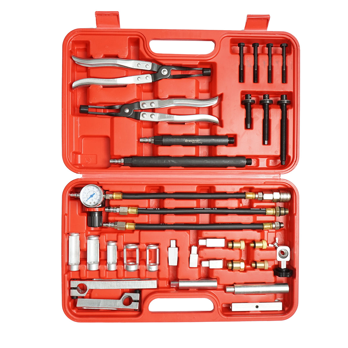 Press tool and pliers for replacing valve springs Breckner Germany