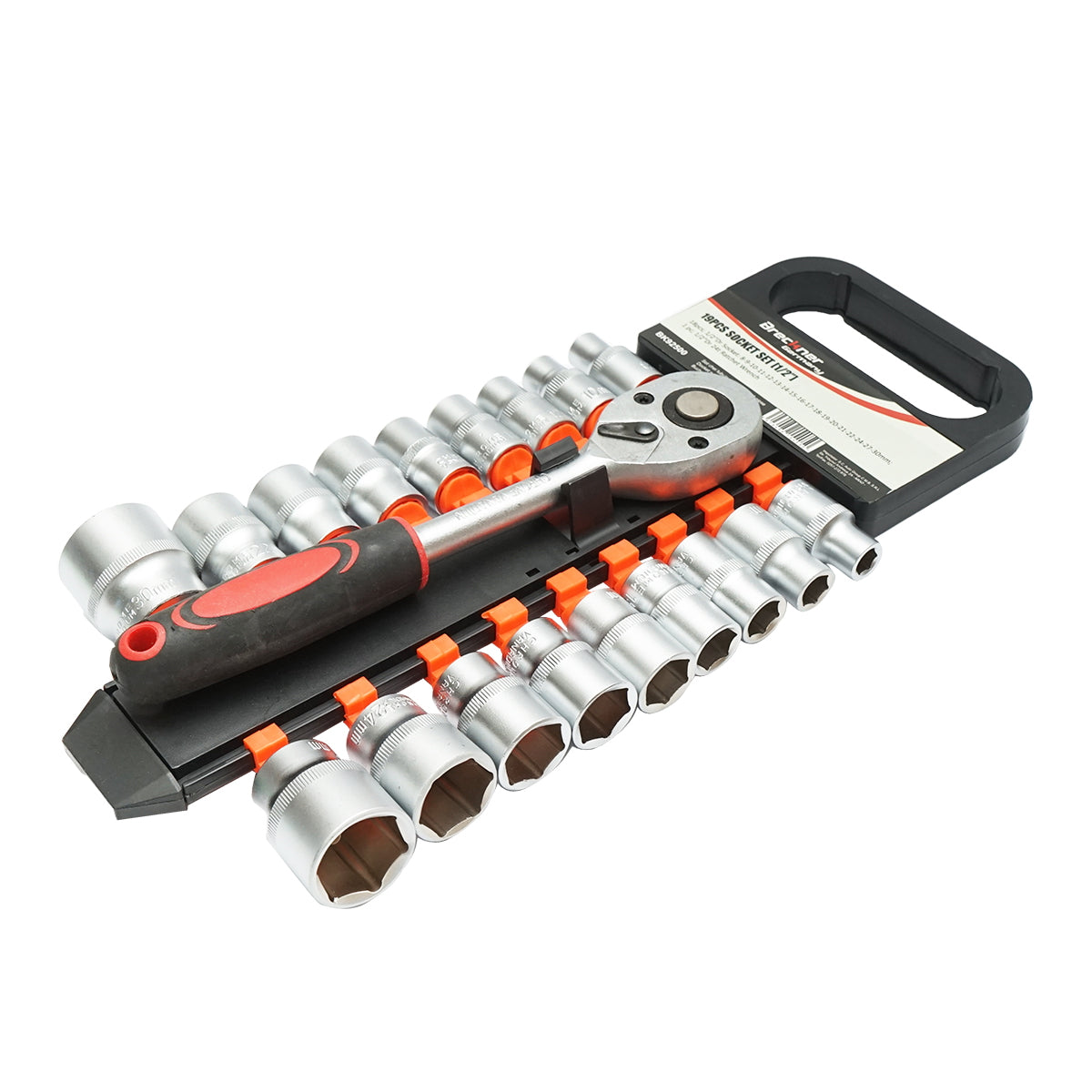 19-piece socket wrench set with ratchet 1/2 Breckner Germany