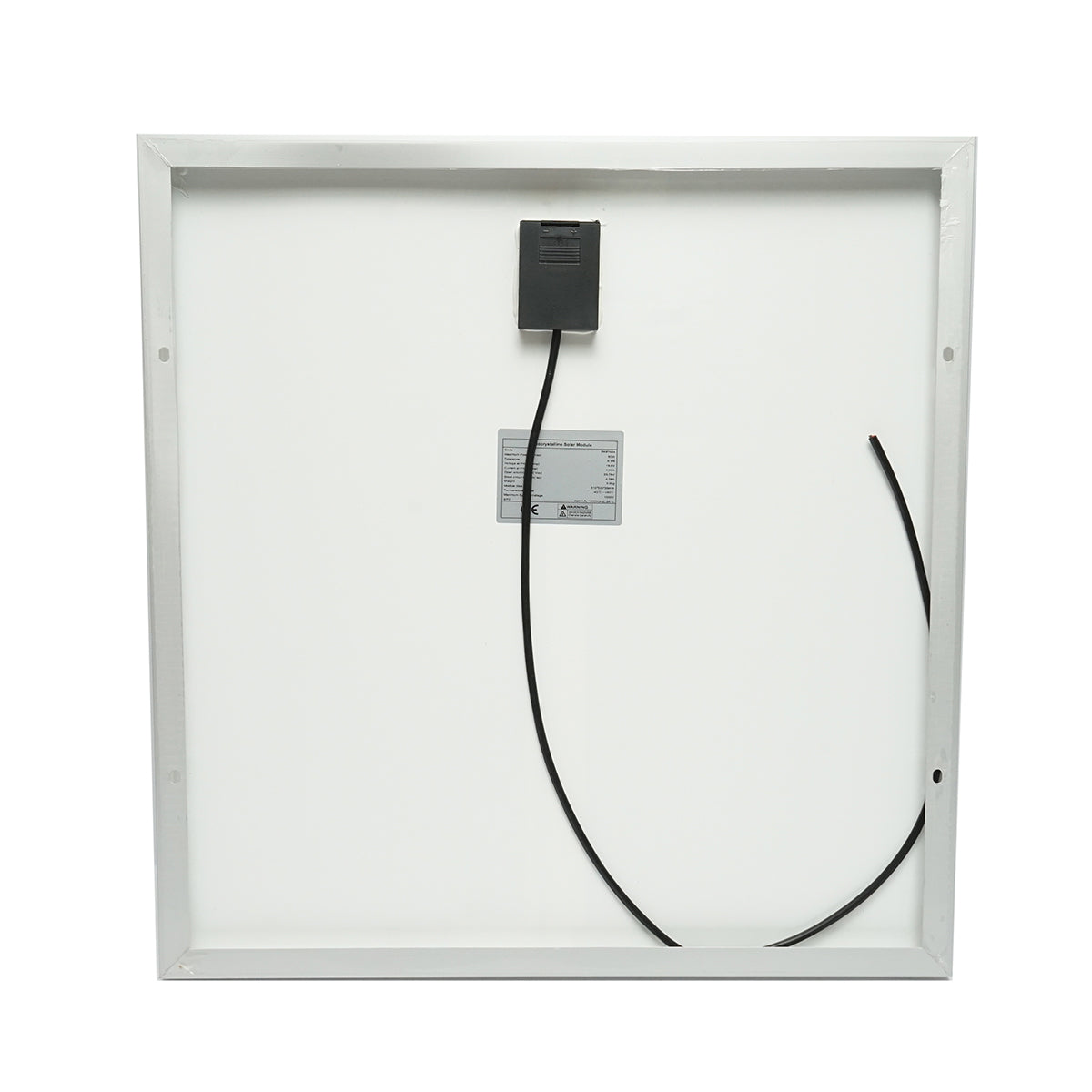 50W monocrystalline photovoltaic solar panel 19.8V and connection cable 530x510x25mm