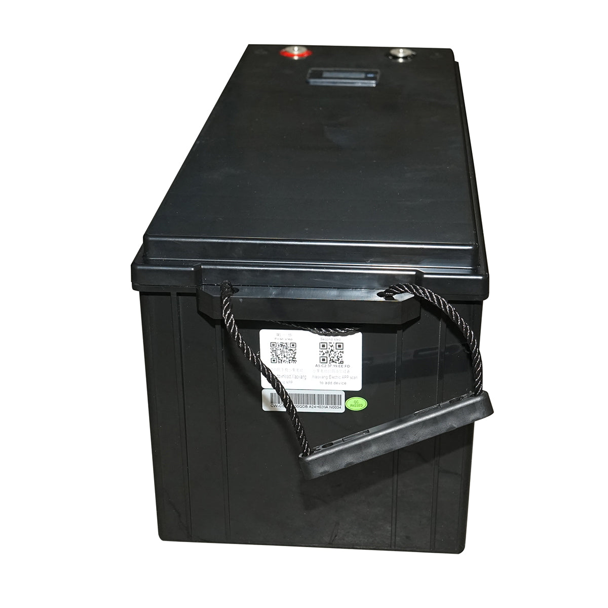Li-ion LifePo4 Battery 25.6V / 2.56 KWh, 100Ah with BMS, LCD display and temperature protection 522x238x218mm IP65 CHILWEE