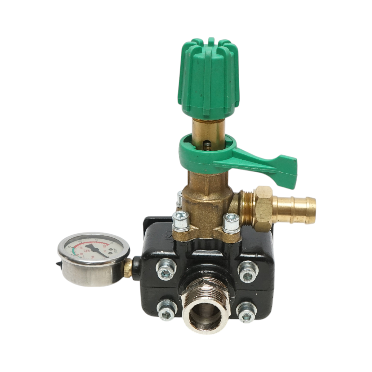 Pressure adjustment tap with glycerin manometer for herbicide applicator