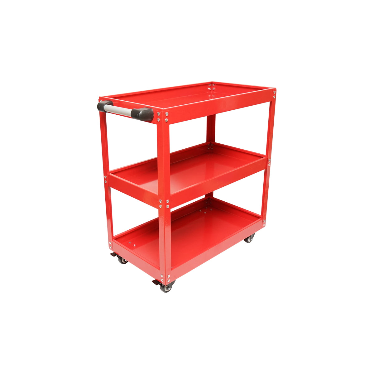 Metal cart on wheels with 3 shelves for tools 760x710x355mm