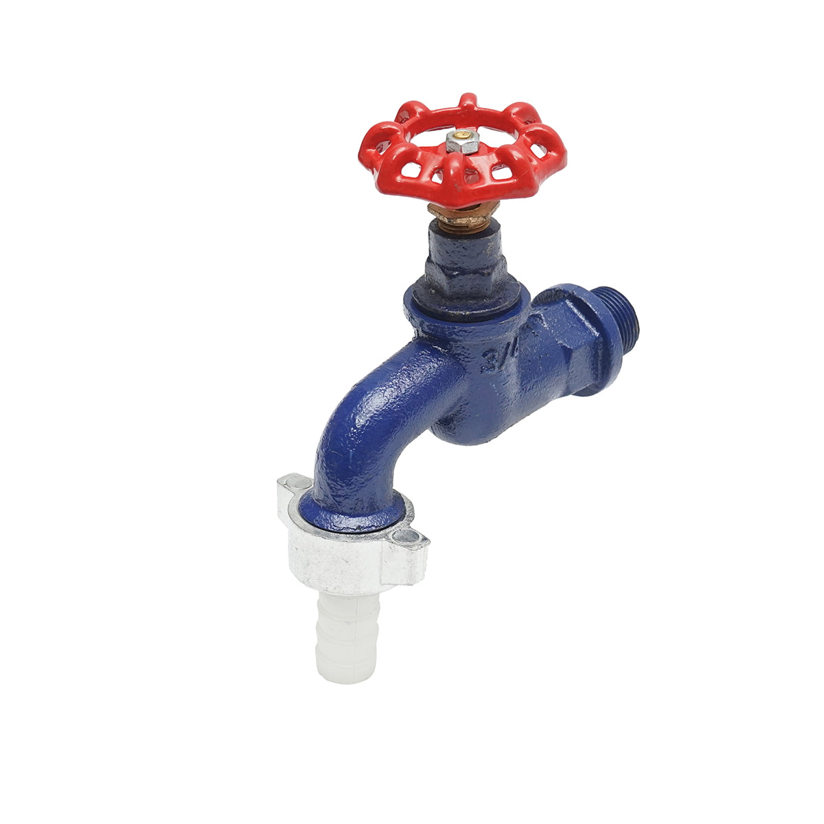 Double service water tap with 3/4 valve
