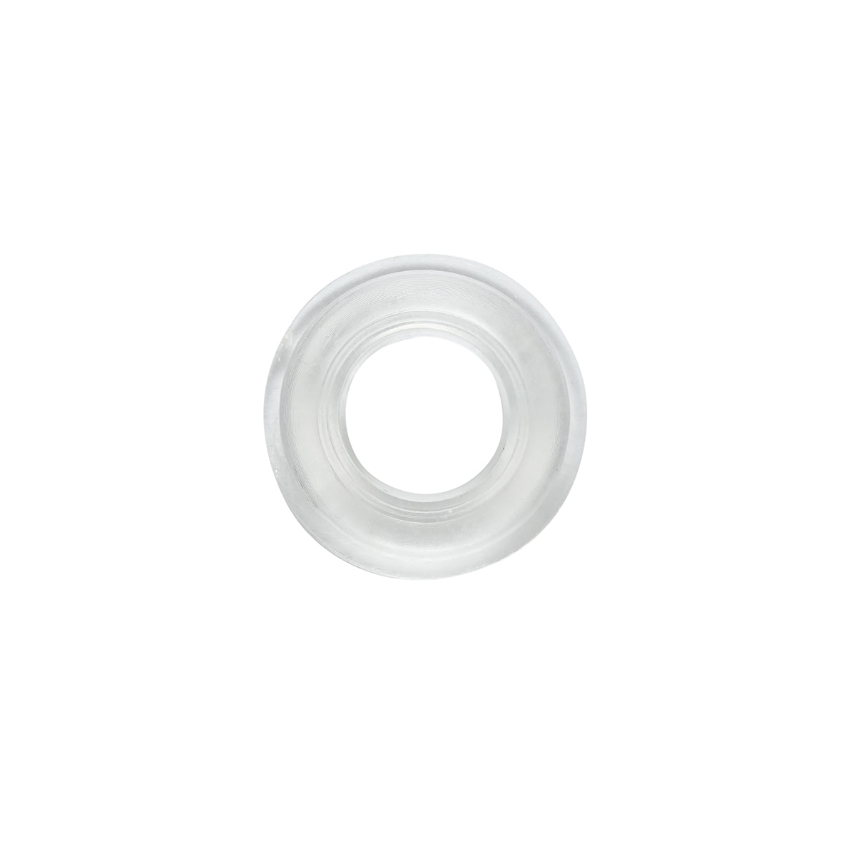 Transparent silicone gasket 12mm for drip tape/tube irrigation systems.