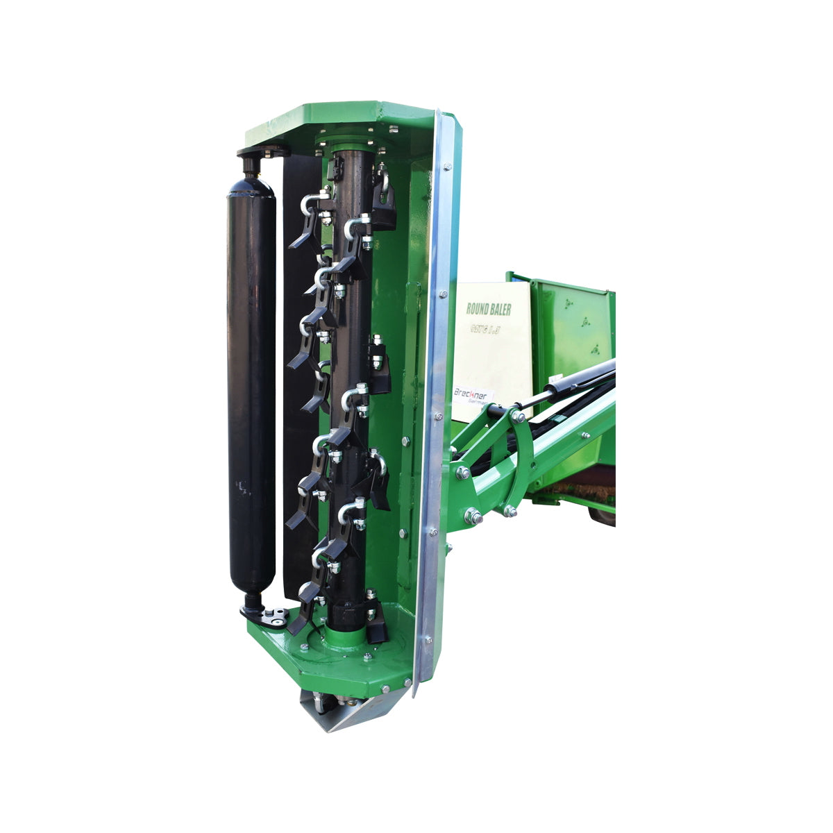 Articulated hydraulic arm mounted with 800mm choppers for hedge trimming