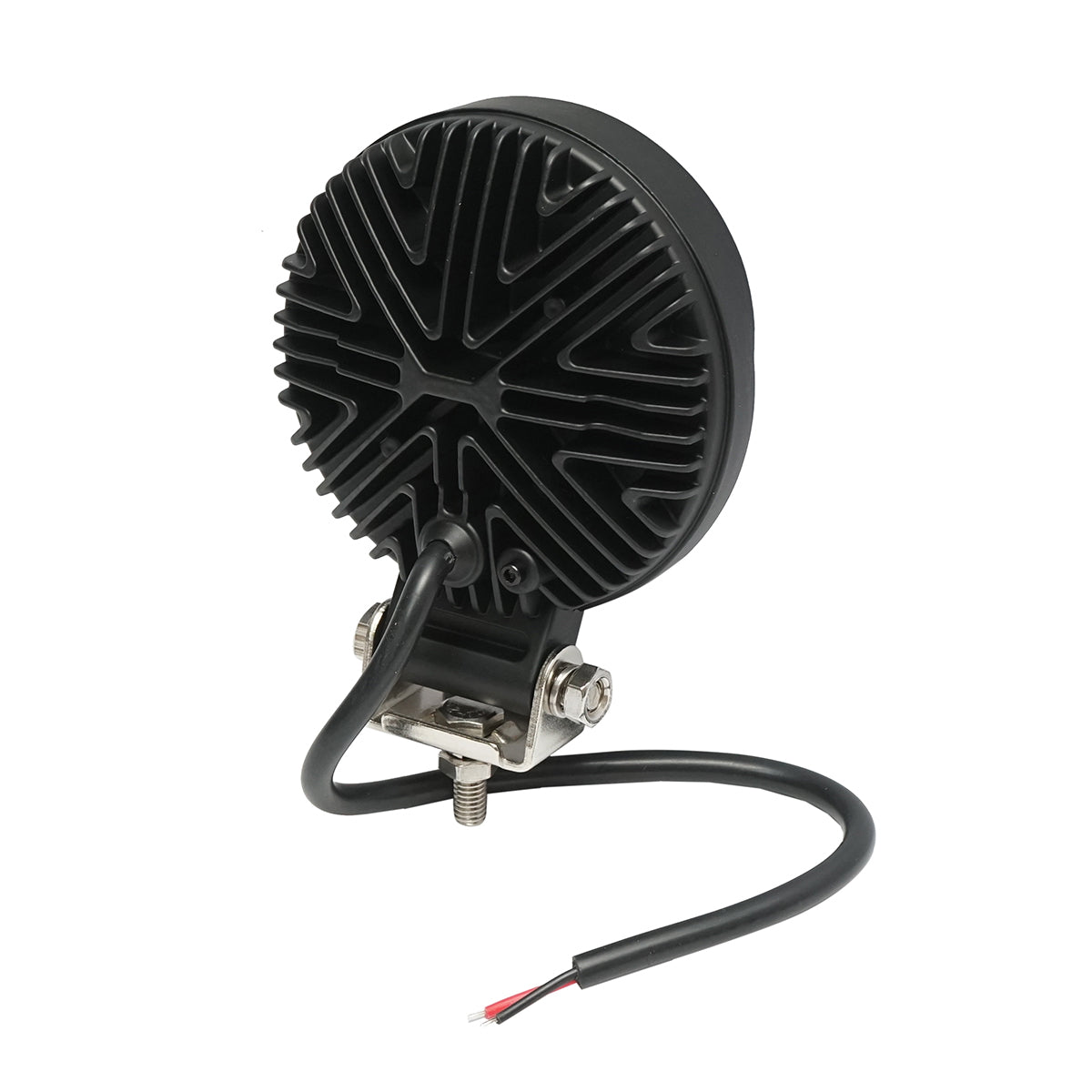 Round LED spotlight projector 12-60V, 36W, aluminum housing 110x110x40mm