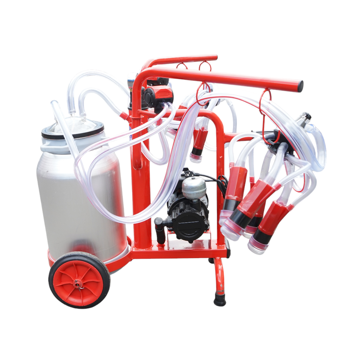 Milking machine for cows with 2 positions, 40L aluminum tank with vacuum frame (Breckner Germany)