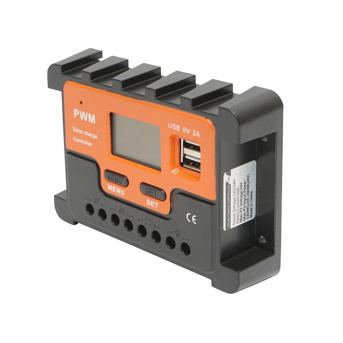 Voltage regulator for solar panel 10A 12V/24V 2X USB port 5V/2A Breckner Germany