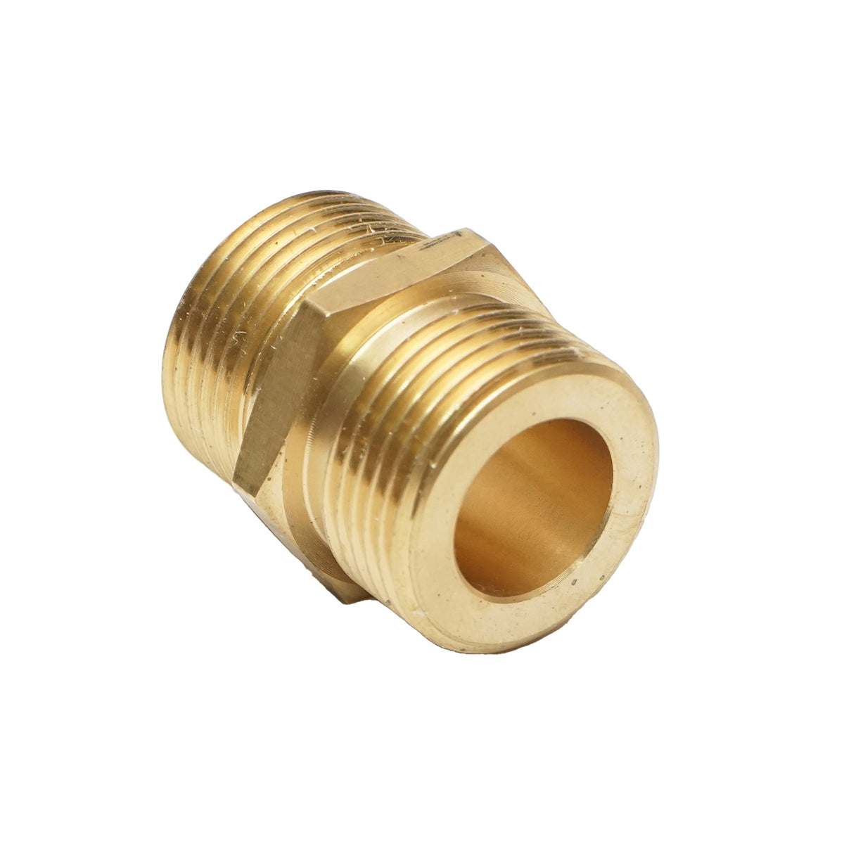 Flexible, corrugated stainless steel pipe adapter with DN16-3/4 sealing ring