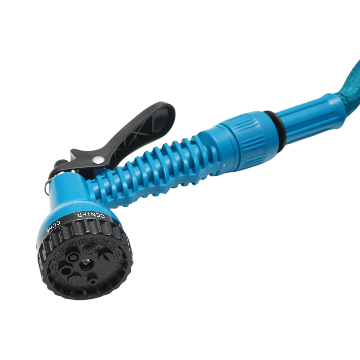Expandable garden hose 2.5-7.5m with adjustable nozzle 7 modes, 3/4 adapter, quick coupling 1/2