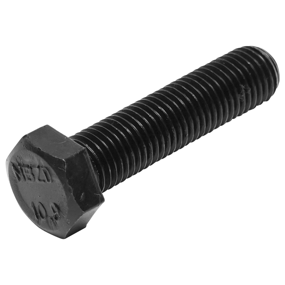 Black screw with hexagonal head DIN 961 M12x1.5x50 G10.9 100 pcs/bag