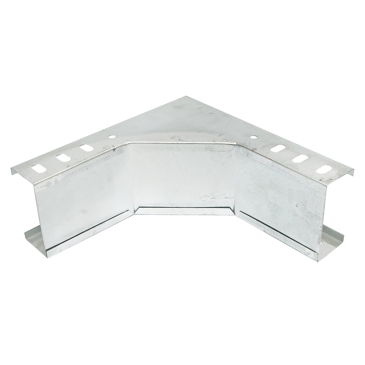Vertical elbow 90 degrees for ascending from galvanized steel for gutter 100x50mm