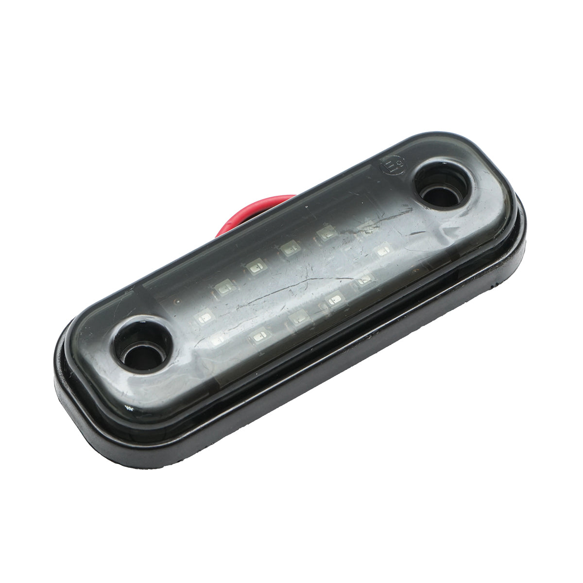 Slim LED side marker lamp 12-24V, red-smoky 89x32mm Breckner Germany