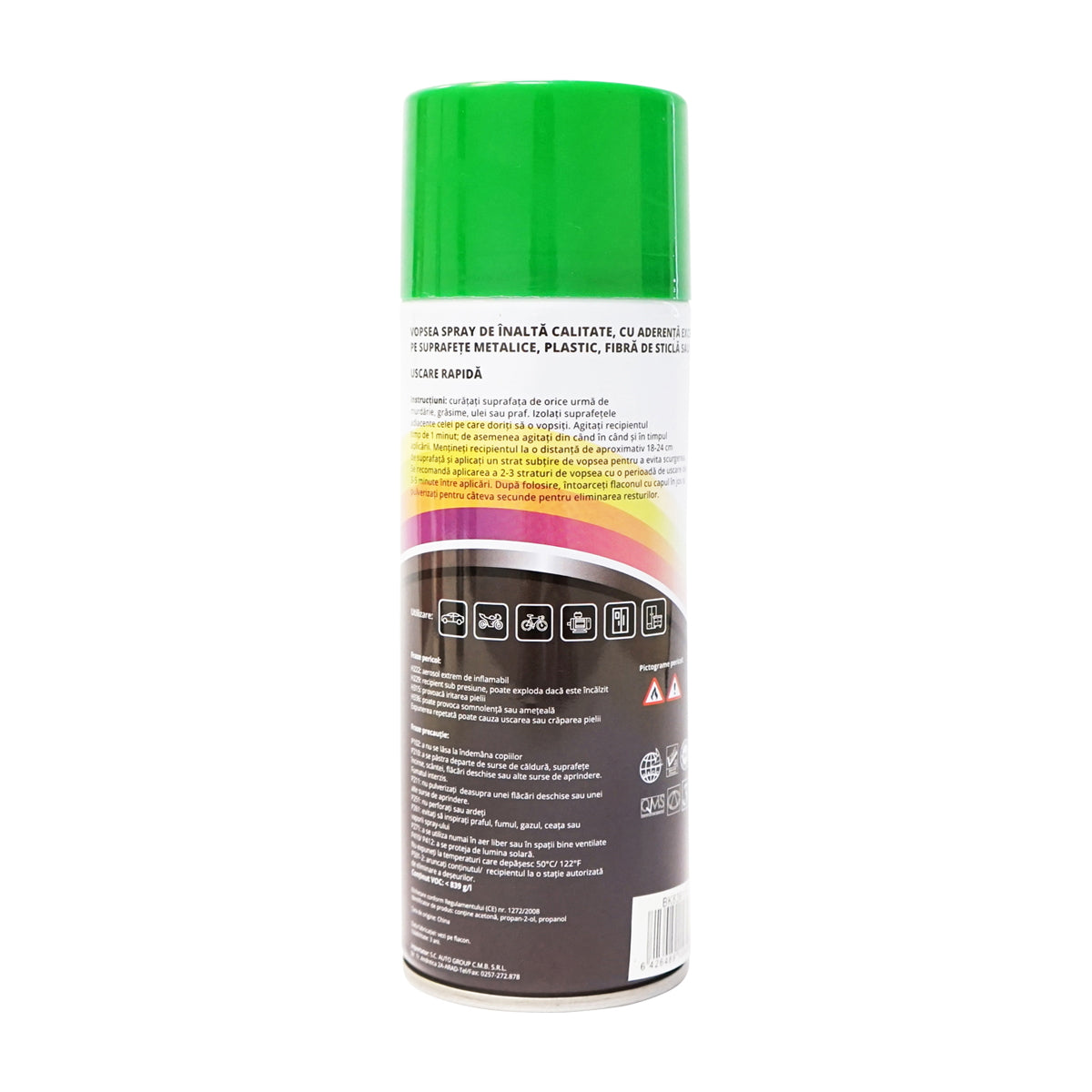 Professional green Amazon type auto spray paint with quick drying 450ml MAGIC