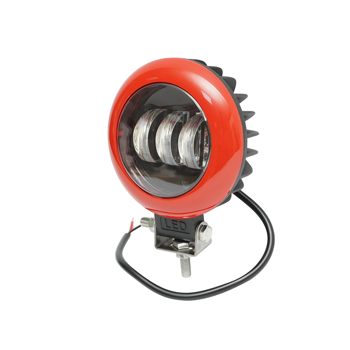 Round red LED projector lamp 30W 12V/24V 10-30V Breckner Germany