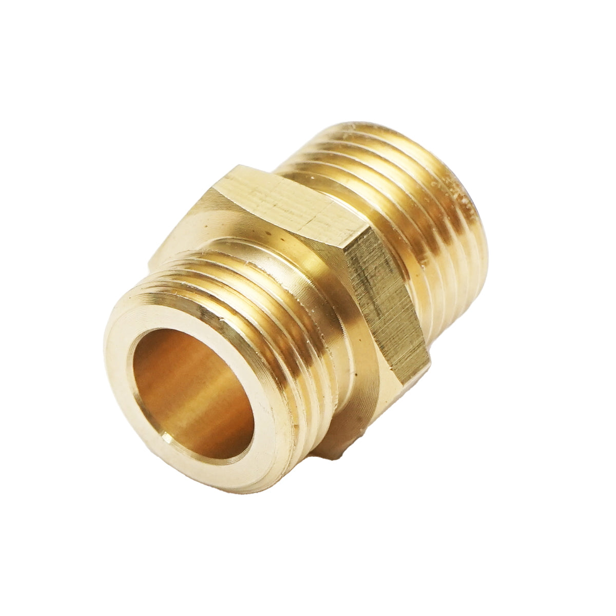 Flexible, corrugated stainless steel pipe adapter with DN12-1/2 sealing ring