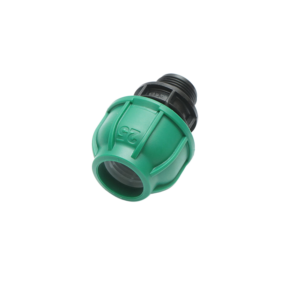 Compression fitting with external thread D25mmx3/4 toll, PN10 Bar for irrigation systems