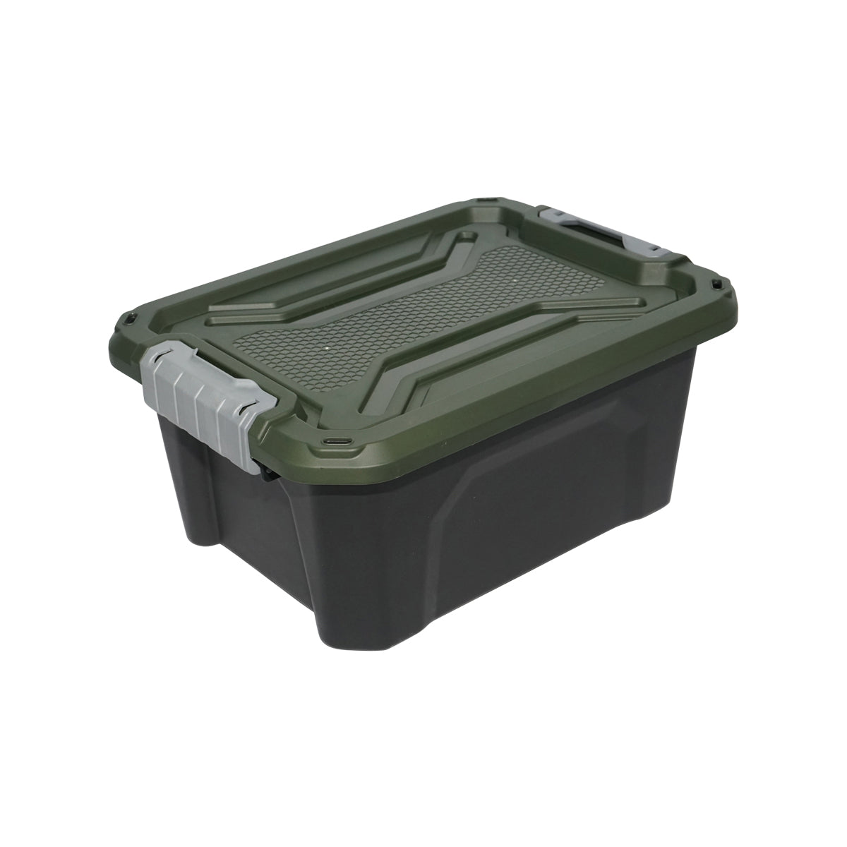 Box, heavy duty storage box 12L with lid, green 385x295x175mm Breckner Germany