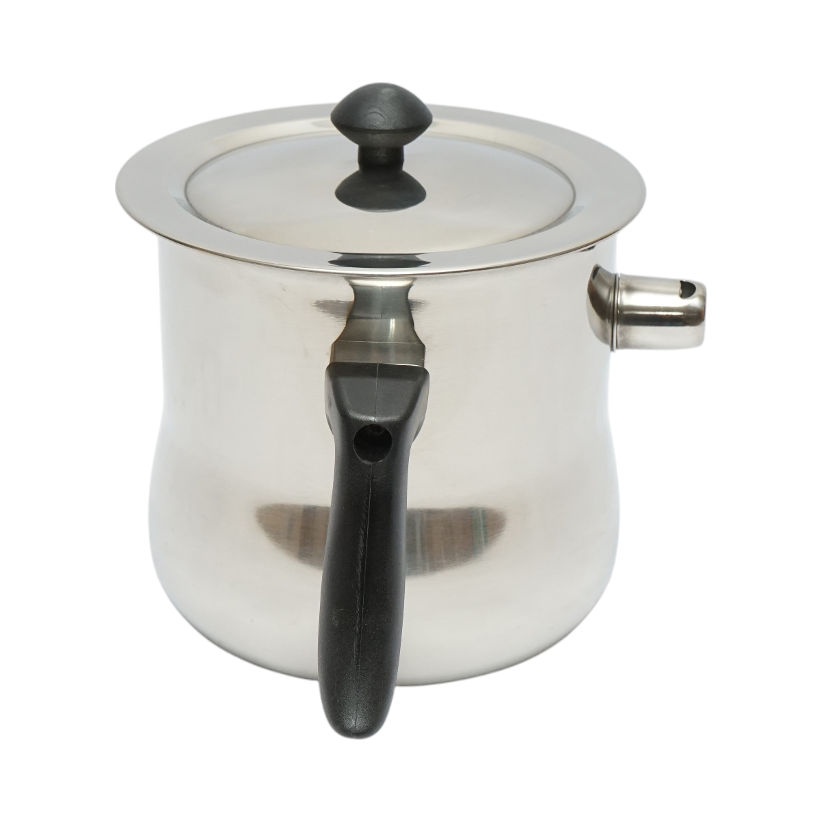 Stainless steel recipient with double walls for melting wax 1.5L