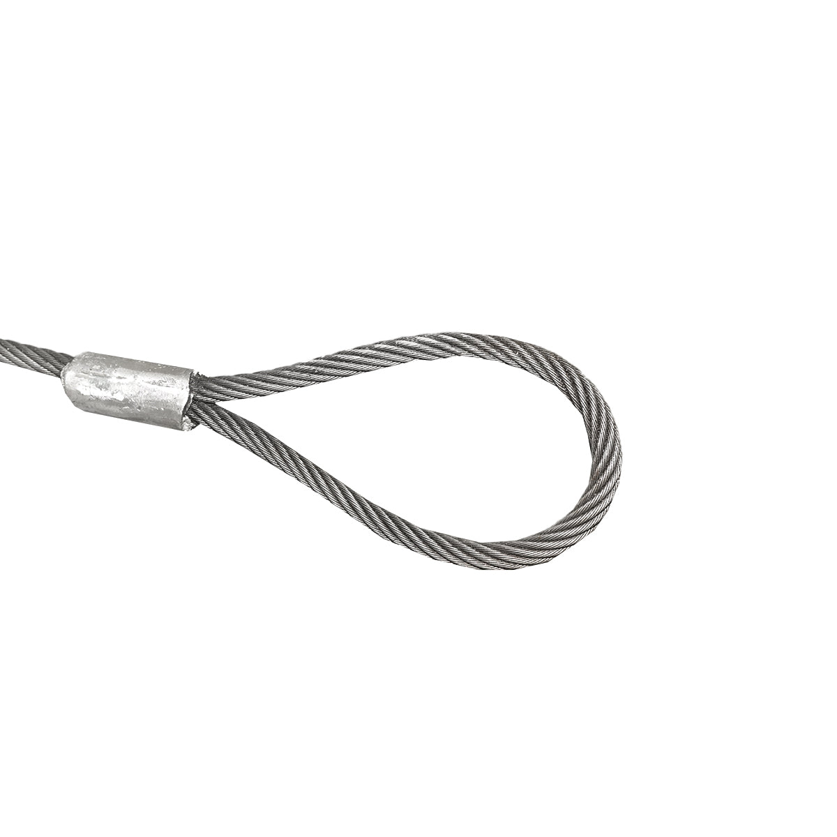 Steel cable/winch rope with a thickness of 16mm and a length of 6m with rings for towing or lifting