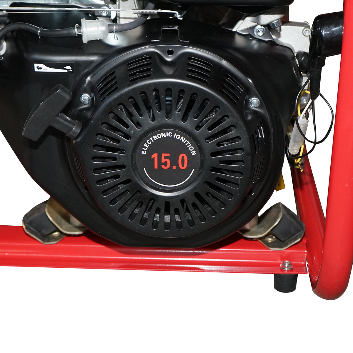 Electric generator and welding machine 200A, 5KW/220V with 15 HP gasoline engine, key start Breckner Germany