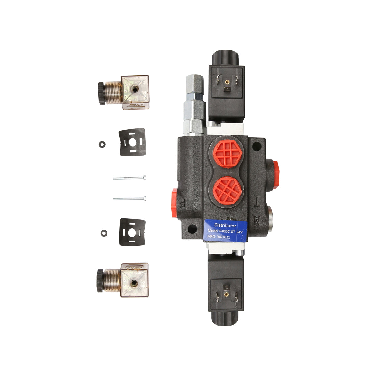 Electromagnetic hydraulic distributor P40 with 1 way, 24V Breckner Germany