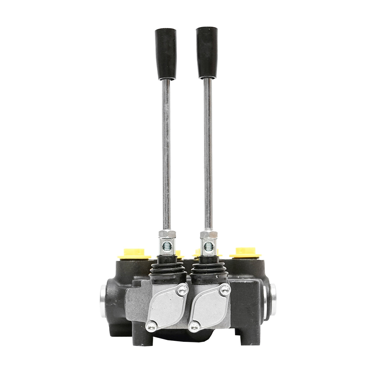 Hydraulic distributor with 2 levers, flow rate 80L/min with included lever and reduction -15 /+80 Breckner Germany