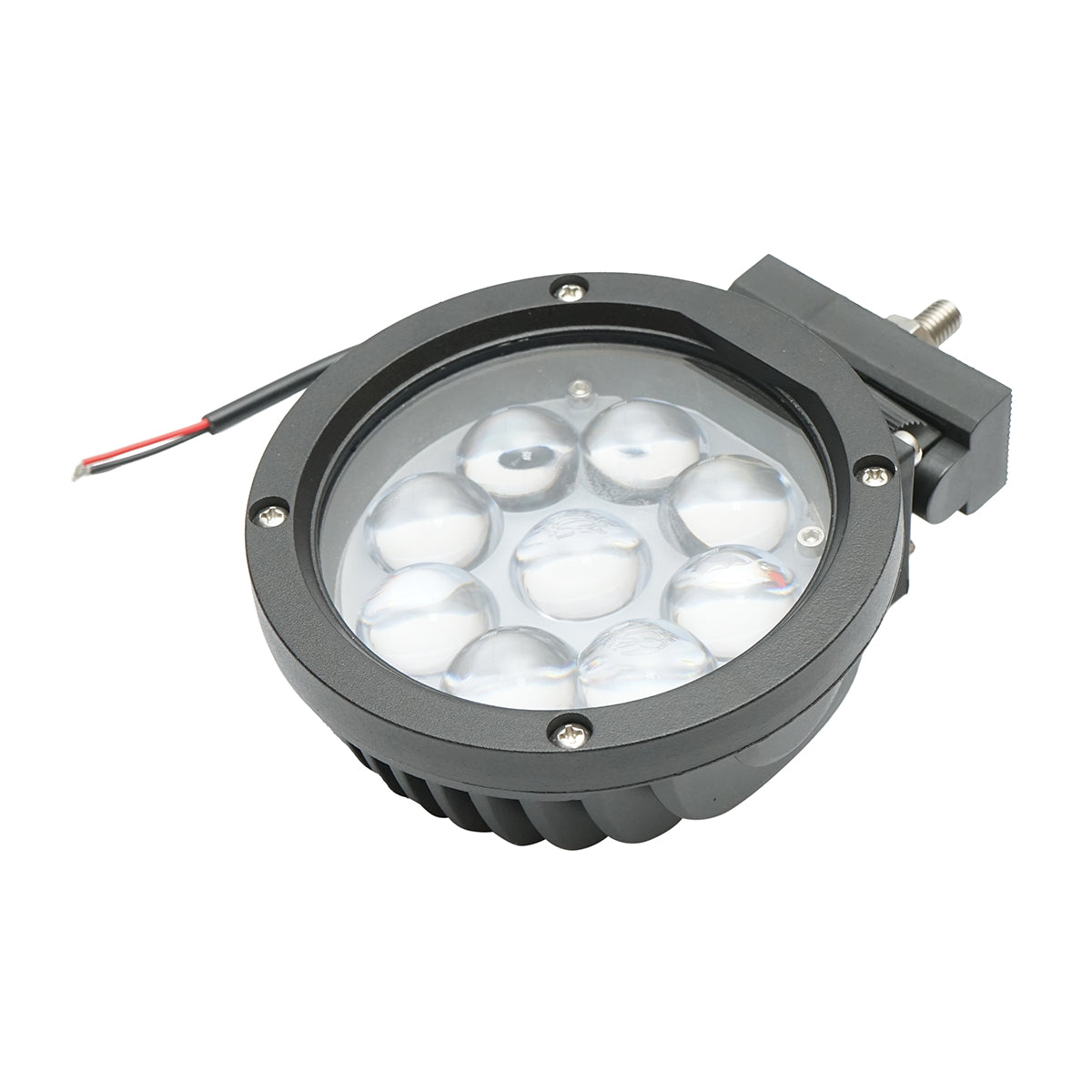 Lamp with 9 LEDs 10-60V 45W radiation angle 30 degrees spot type lens 4D, 139x139x74mm IP67 6000K Breckner Germany