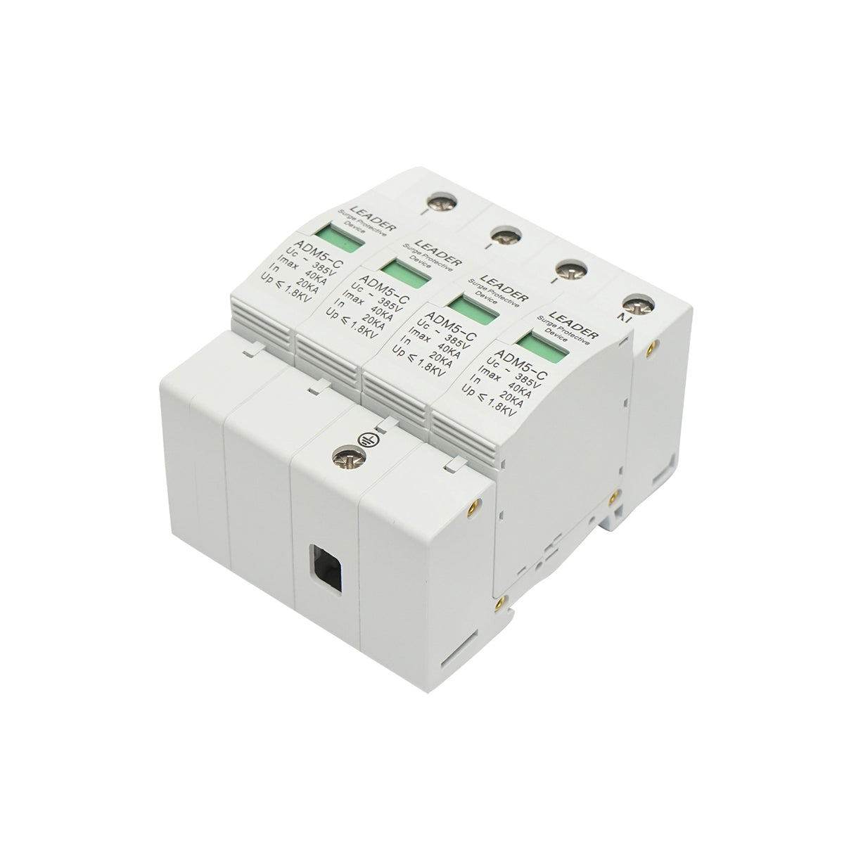 Surge arrester with signaling for photovoltaic systems LA-SPD-4P-40kA-385V Leader