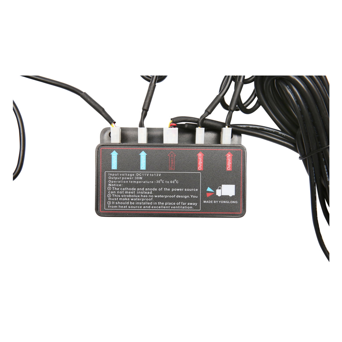 Set of 8 strobe lights with 4 LEDs, yellow light 12V Breckner Germany