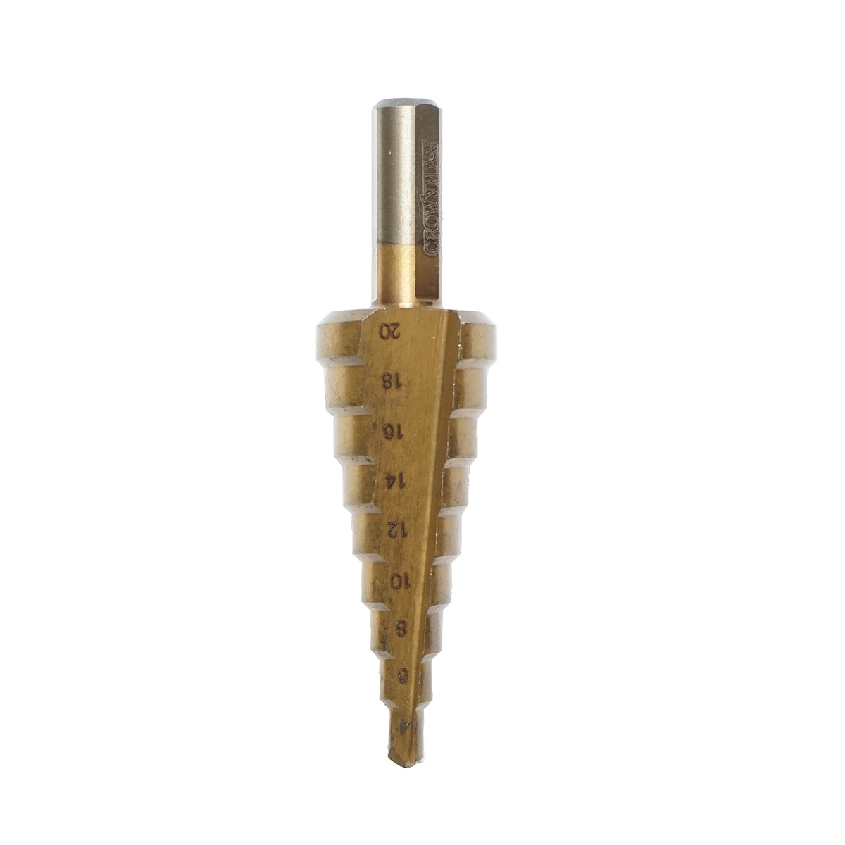 Conical drill bit in 9 steps 4-20mm made of 4241 HSS steel for metal, aluminum, wood, plastic, brass Crownman