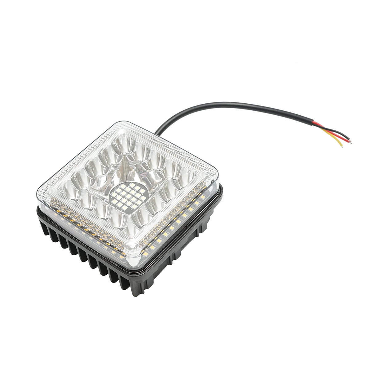 LED lamp 9-36V, 40W, white-yellow color, aluminum housing 110x107x50mm