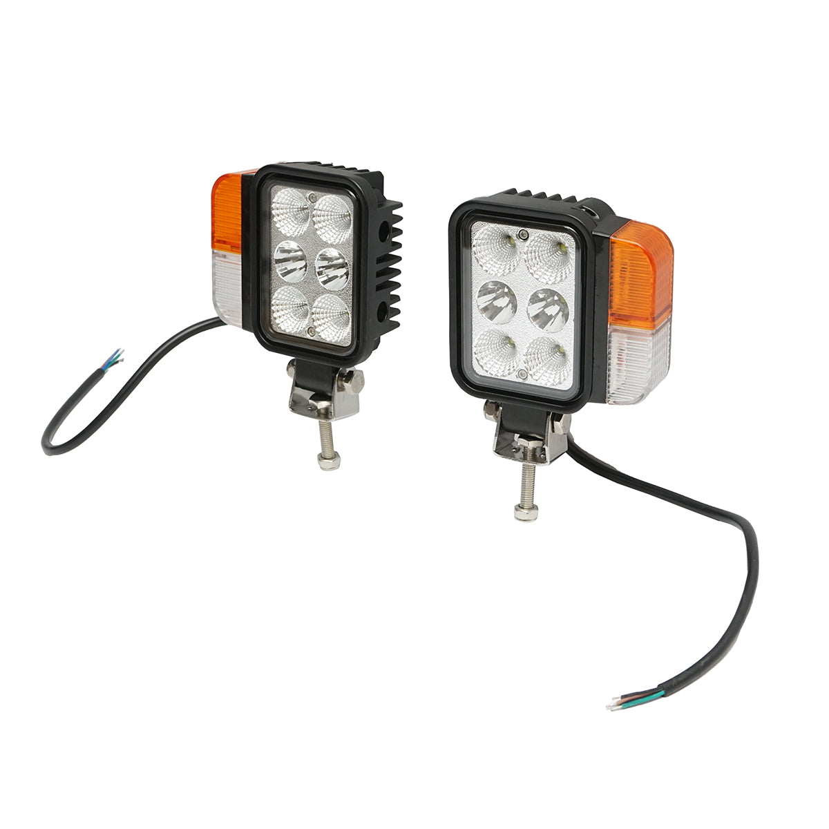 Universal tractor headlights left and right with LED 10-80V, color temperature 6000K, position 3W LED and signaling 3W LED Breckner Germany