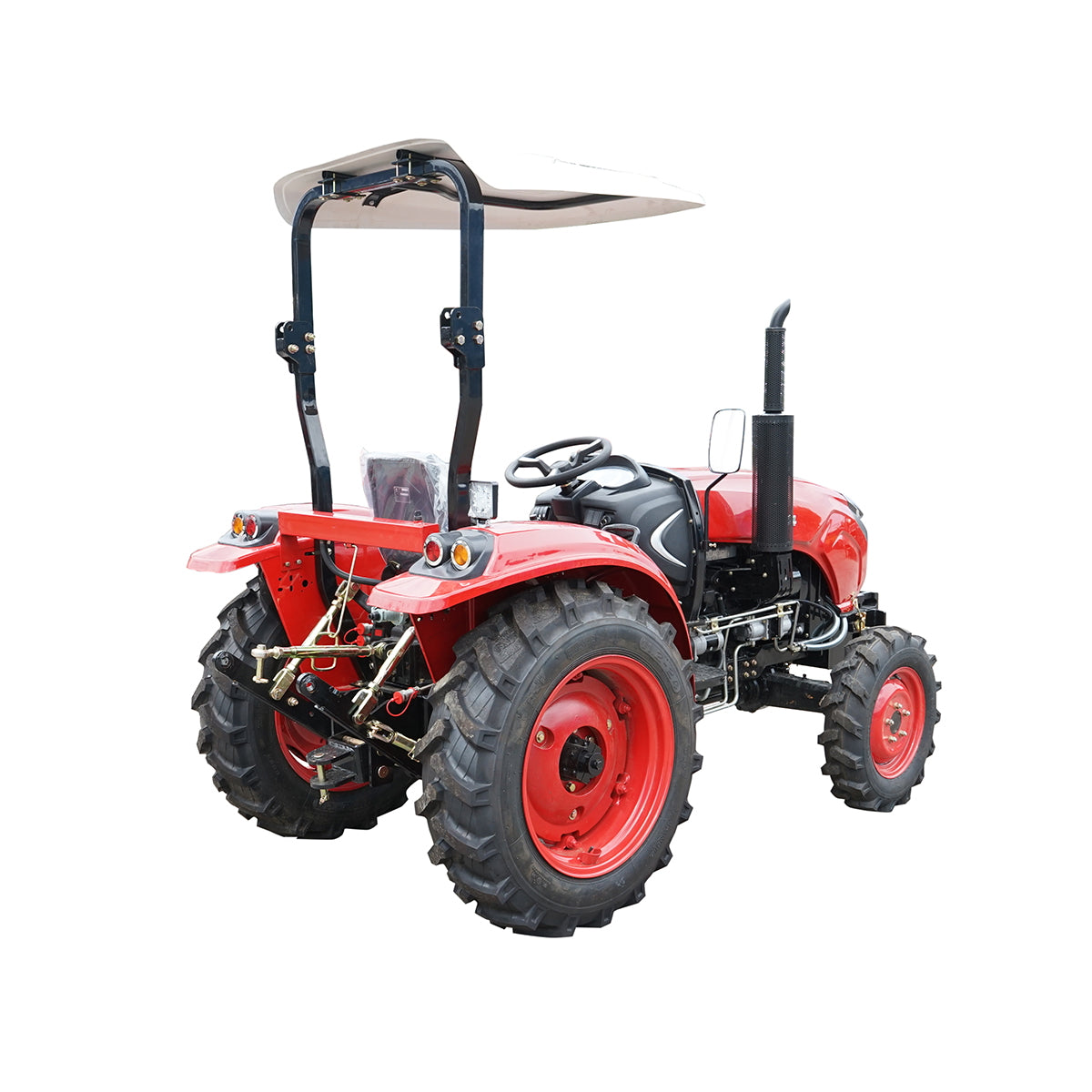 Tractor 35HP 4x4, red with a semi-cabin series 354