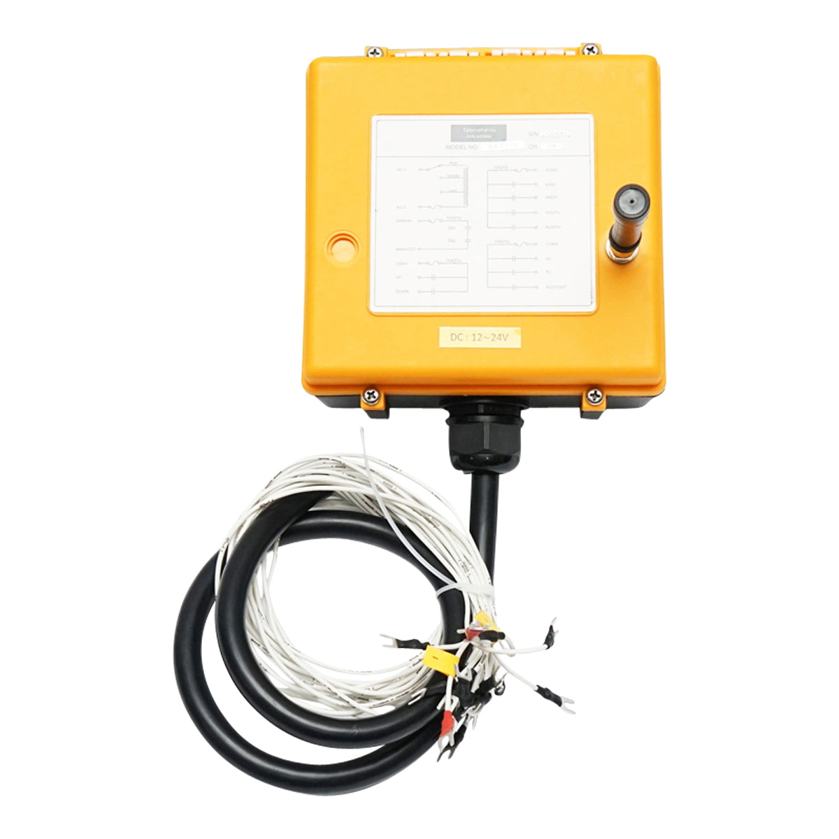 Wireless industrial remote control with 8 commands DC 12V/24V and water protection Breckner Germany