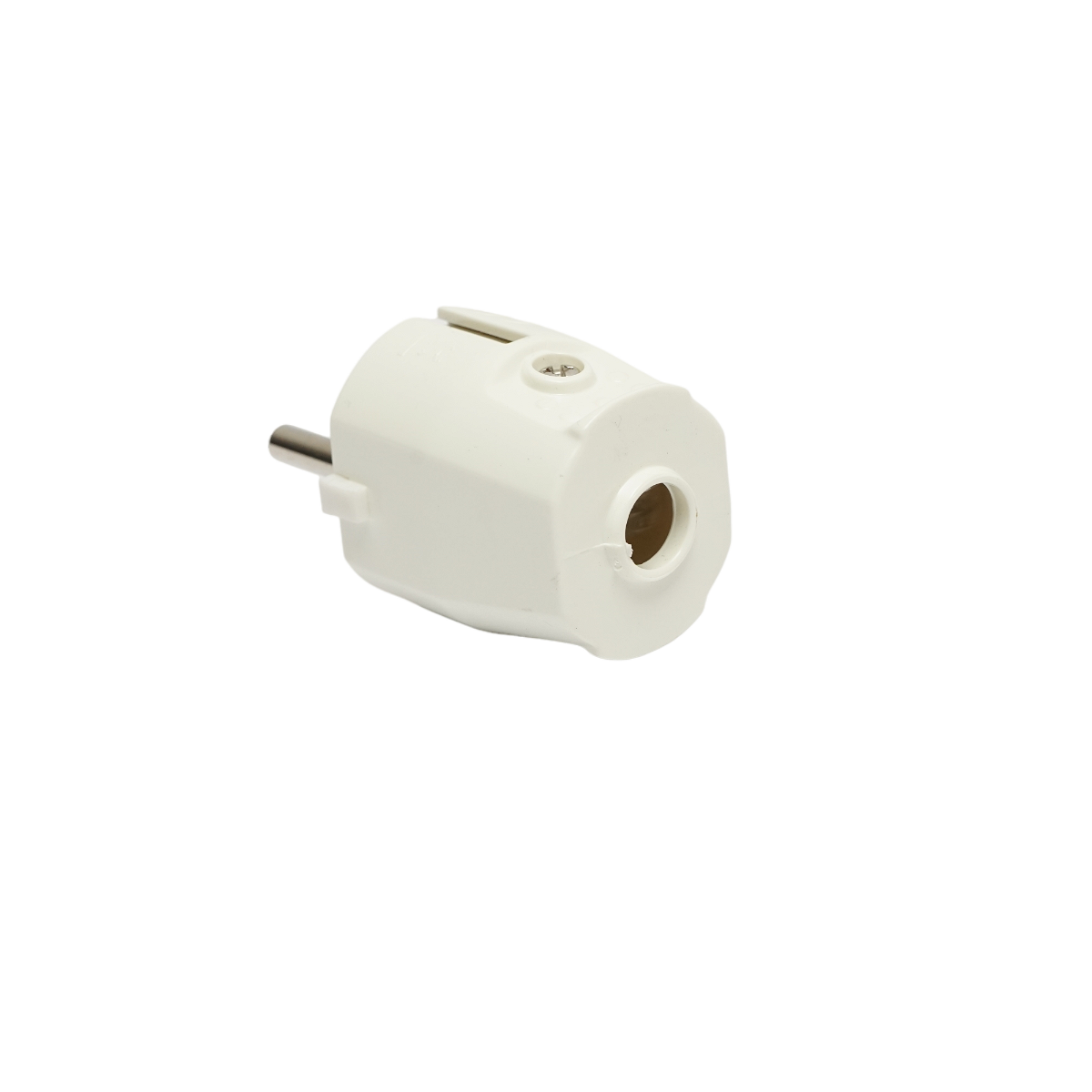 Schuko plug with grounding white 16A, 250V Breckner Germany